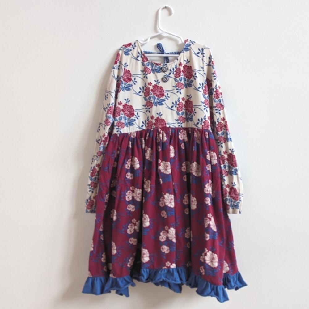 Wild Flowers Dress Girls Sz 14 Floral Long Sleeve Boutique